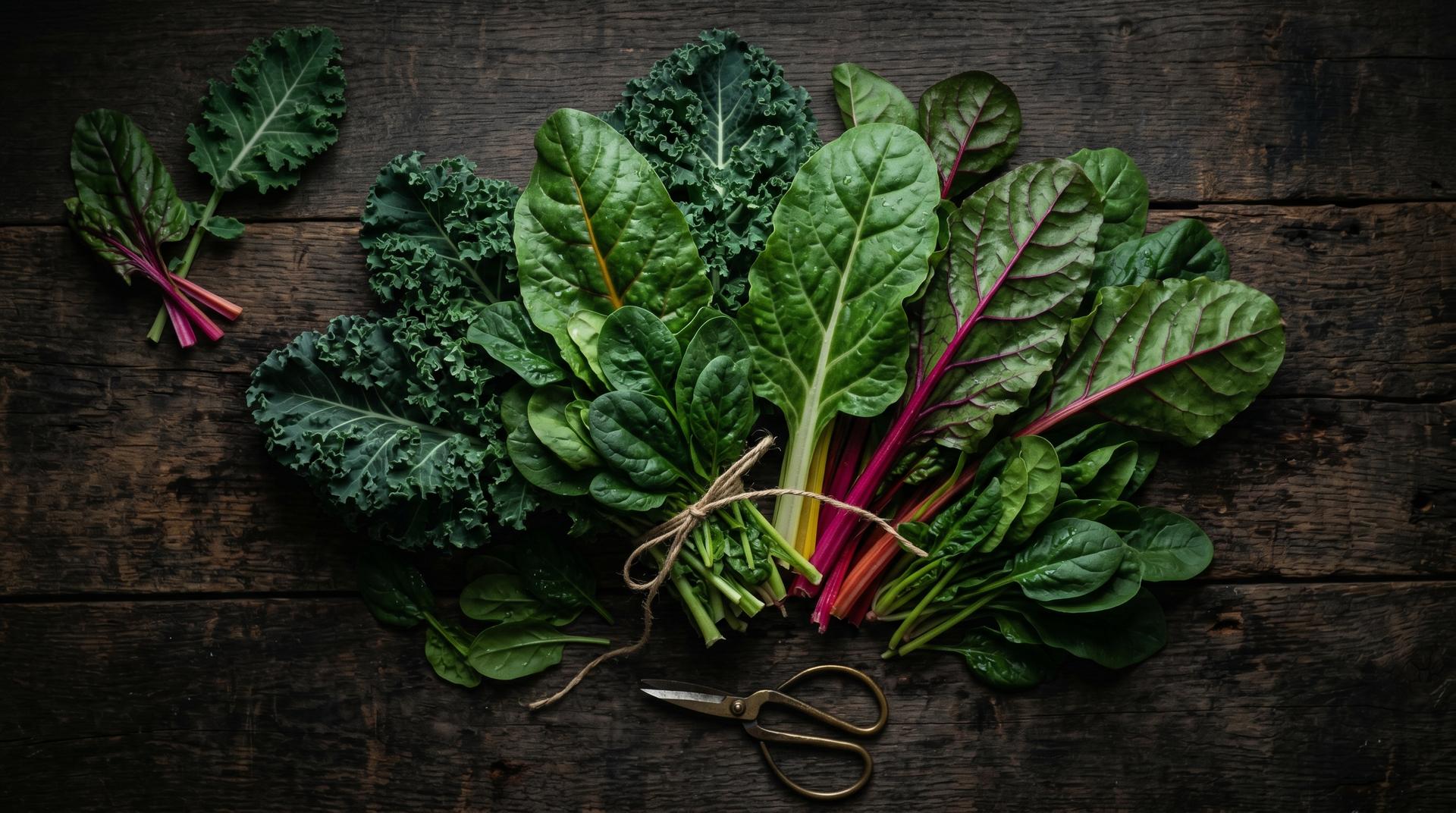 Fresh organic greens bundle